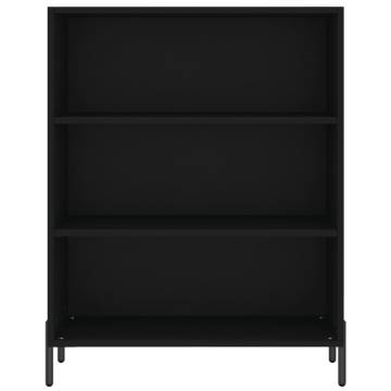 Stylish Highboard Black 69.5x32.5x180 cm | Durable Engineered Wood