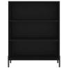 Stylish Highboard Black 69.5x32.5x180 cm | Durable Engineered Wood