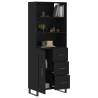 Stylish Highboard Black 69.5x34x180 cm | Hipomarket UK