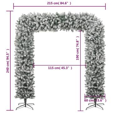 Christmas Tree Arch with Flocked Snow - 240 cm | HipoMarket