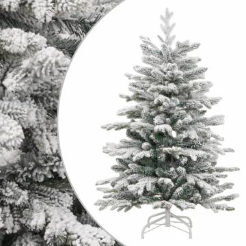 150 cm Artificial Hinged Christmas Tree with Flocked Snow