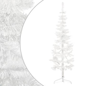 Slim 150 cm White Artificial Half Christmas Tree | Hipo Market