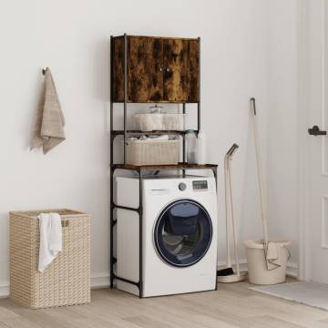 Washing Machine Cabinet - Smoked Oak 68x48.5x194 cm