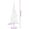 Slim 150 cm White Artificial Half Christmas Tree | Hipo Market