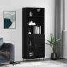  Highboard Black 69.5x34x180 cm Engineered Wood Colour black Quantity in Package 1 Model 1 glass door 3 drawers 