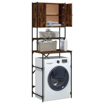 Washing Machine Cabinet - Smoked Oak 68x48.5x194 cm