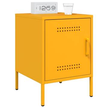 Mustard Yellow Bedside Cabinets - 2 pcs Industrial Style