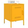 Mustard Yellow Bedside Cabinets - 2 pcs Industrial Style