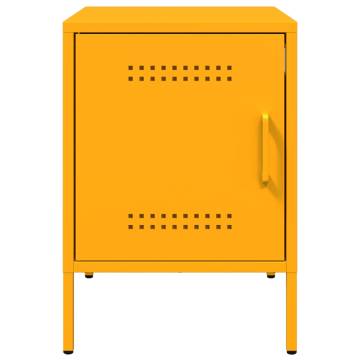 Mustard Yellow Bedside Cabinets - 2 pcs Industrial Style