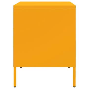 Mustard Yellow Bedside Cabinets - 2 pcs Industrial Style