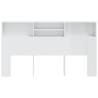 High Gloss White Headboard Cabinet - Stylish & Functional