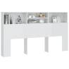 High Gloss White Headboard Cabinet - Stylish & Functional