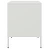 Stylish White Steel Bedside Cabinet - 36x39x50.5 cm