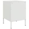 Stylish White Steel Bedside Cabinet - 36x39x50.5 cm