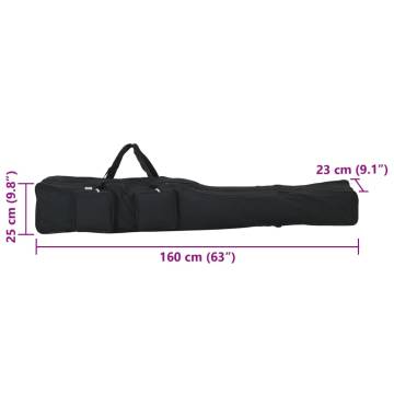 Fishing Rod Bag Black 160 cm | Durable Oxford Fabric