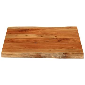 Solid Wood Acacia Table Top 80x80 cm - Live Edge Design