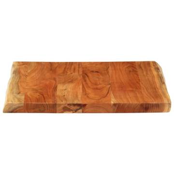 Solid Wood Acacia Table Top 80x80 cm - Live Edge Design