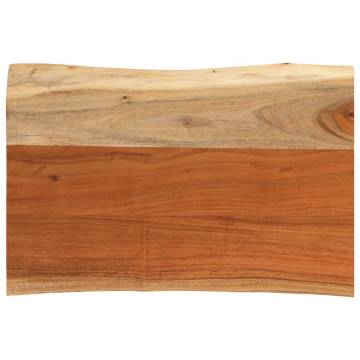 Solid Wood Acacia Table Top 60x40x3.8 cm - Live Edge Design