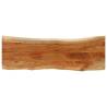  Table Top 140x40x3.8 cm Rectangular Solid Wood Acacia Live Edge Colour acacia wood(natural) Size 140 x 40 cm Quantity in Package 1 Thickness 38 mm 