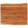  Table Top 110x80x3.8 cm Rectangular Solid Wood Acacia Live Edge Colour acacia wood(natural) Size 110 x 80 cm Quantity in Package 1 Thickness 38 mm 