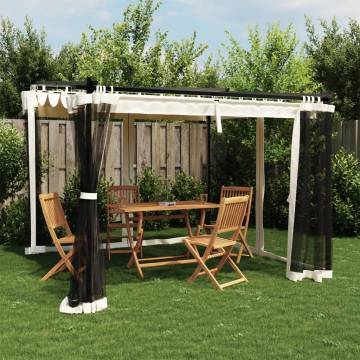 Cream Gazebo with Mesh Walls 3x3m - Durable & Stylish Outdoor Shade