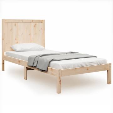 Solid Wood Pine Bed Frame 90x190 cm - Stylish & Sturdy