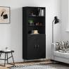  Highboard Black 69.5x34x180 cm Engineered Wood Colour black Quantity in Package 1 Model 2 doors 