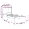 Solid Wood Pine Bed Frame 90x190 cm - Stylish & Sturdy