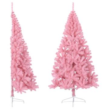 Artificial Half Christmas Tree Pink 240 cm - HipoMarket