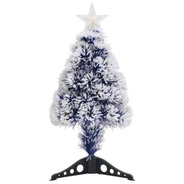 Artificial Pre-lit Christmas Tree - White & Blue | 64 cm