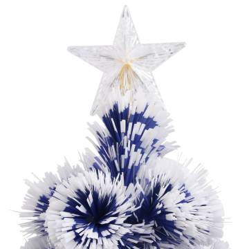 Artificial Pre-lit Christmas Tree - White & Blue | 64 cm