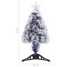 Artificial Pre-lit Christmas Tree - White & Blue | 64 cm