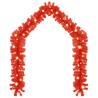 5m Christmas Garland with LED Lights - Red Decoration