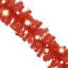 5m Christmas Garland with LED Lights - Red Decoration