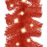 5m Christmas Garland with LED Lights - Red Decoration