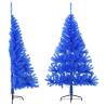  Artificial Half Christmas Tree with Stand Blue 150 cm PVC Colour blue Size 150 x 95 cm Quantity in Package 1 Number of Branch Tips 