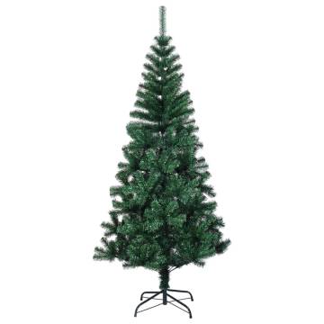 210 cm Iridescent Tips Green Artificial Christmas Tree