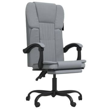 Trendy Light Grey Reclining Office Chair - Comfort & Style