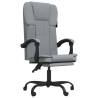 Trendy Light Grey Reclining Office Chair - Comfort & Style