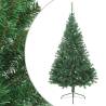  Artificial Half Christmas Tree with Stand Green 240 cm PVC Colour green Size 240 x 125 cm Quantity in Package 1 Number of Branch Tips 