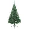 240 cm Artificial Half Christmas Tree with Stand - Green PVC