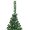 240 cm Artificial Half Christmas Tree with Stand - Green PVC