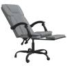 Trendy Light Grey Reclining Office Chair - Comfort & Style