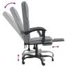 Trendy Light Grey Reclining Office Chair - Comfort & Style