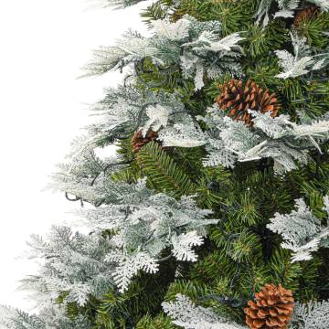 Pre-lit Christmas Tree with Pine Cones - 195 cm | Hipo Market