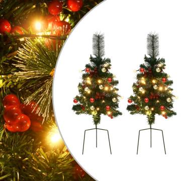 Buy Pre-lit Christmas Tree 76 cm - 2 pcs | Hipomarket UK