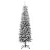 180 cm Slim Flocked Snow Artificial Christmas Tree | HipoMarket