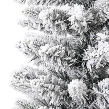 180 cm Slim Flocked Snow Artificial Christmas Tree | HipoMarket