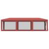 Red Party Tent with 8 Mesh Sidewalls - 3x9 m HDPE