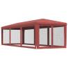 Red Party Tent with 8 Mesh Sidewalls - 3x9 m HDPE
